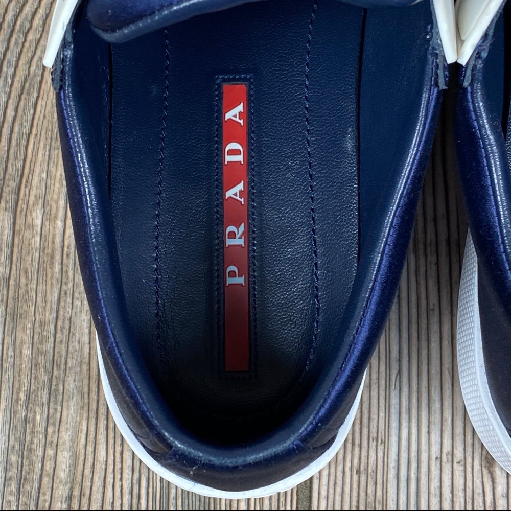 COPY - Prada Satin Low Top Textured Cap Platform Sneakers - Picture 7 of 14